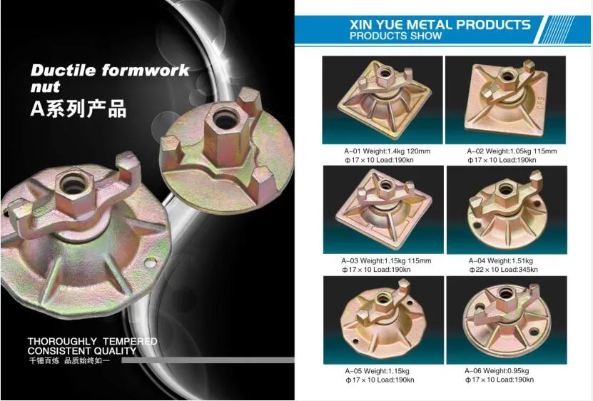 Hebei Flange System for Factory Concrete, Galvanized Cast Iron Plate, Nut, Tie Rod, Wing Nut