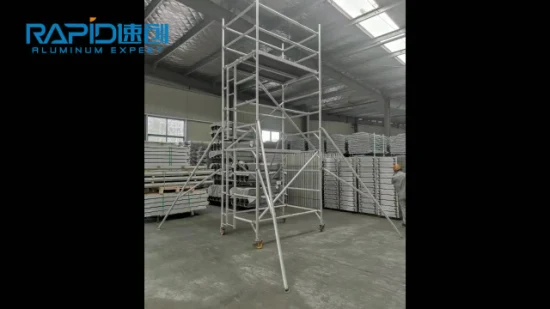 Système de construction de tour mobile de coffrage de rivage d'appui vertical de dalle d'échafaudage mobile modulaire en aluminium